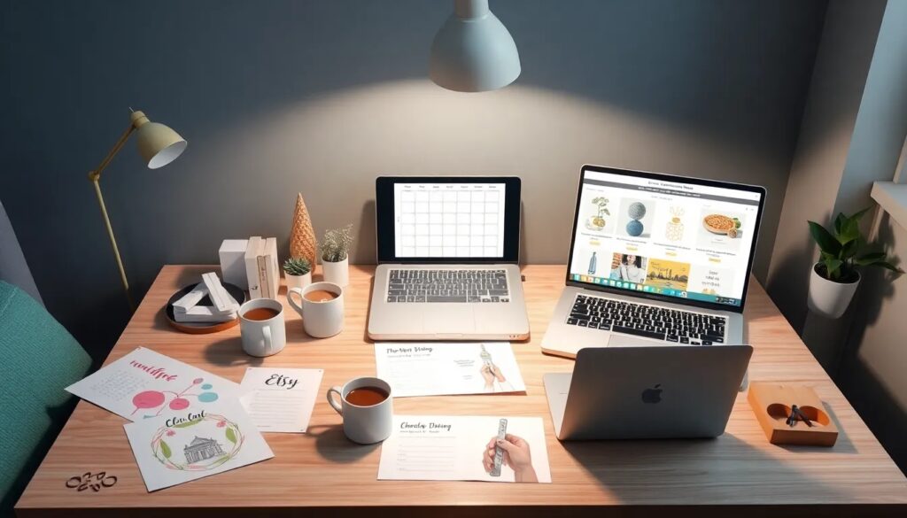 crear y vender imprimibles calendarios planners en etsy