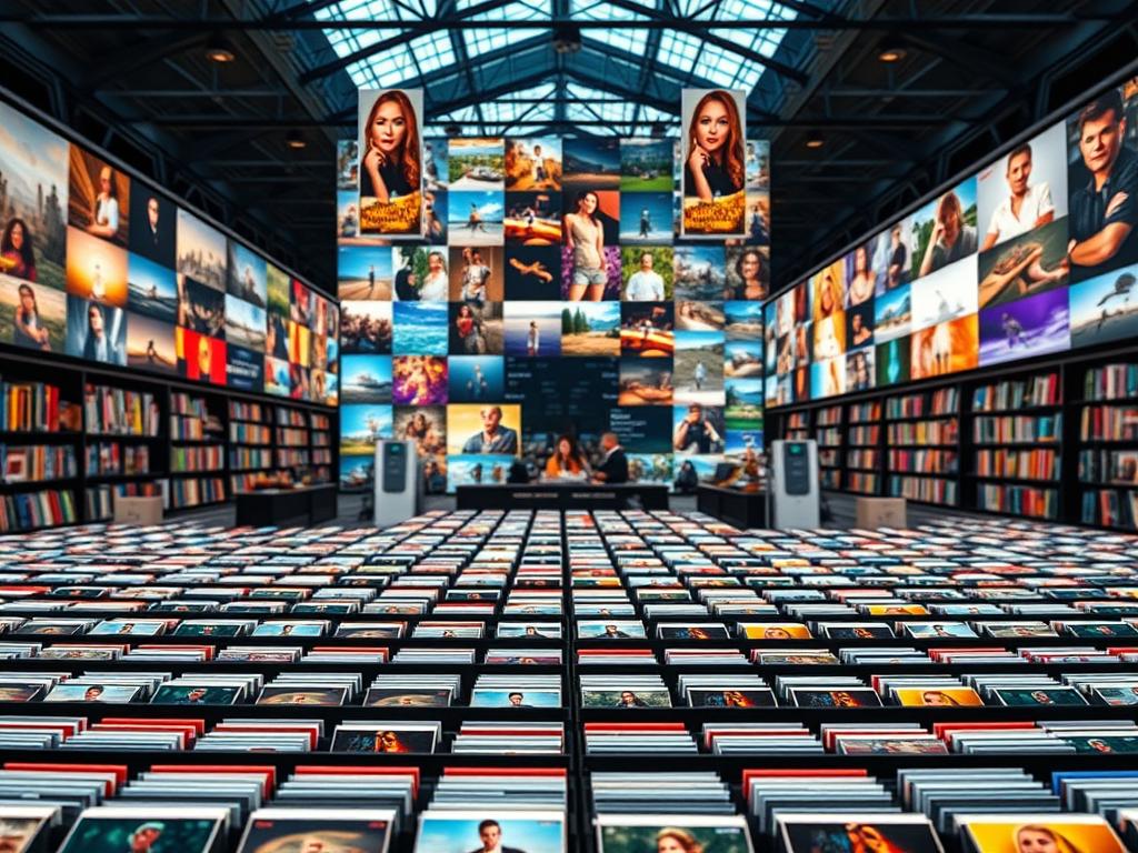Microstock marketplace, a digital hub bustling with a diverse collection of high-quality stock images. In the foreground, rows of neatly organized digital files, each representing a unique creative work, ready to be discovered and licensed. The middle ground showcases a sleek, minimalist interface, guiding users through an intuitive search and browsing experience. In the background, a kaleidoscope of vivid, carefully curated visual content, spanning a wide range of genres and styles - from abstract compositions to real-world scenes, all captured with a professional-grade cinematic flair, using a combination of natural and studio lighting, wide-angle lenses, and dynamic angles. The overall atmosphere conveys a sense of efficiency, accessibility, and the boundless creative potential of the microstock industry. Microstock marketplace, a digital hub bustling with a diverse collection of high-quality stock images. In the foreground, rows of neatly organized digital files, each representing a unique creative work, ready to be discovered and licensed. The middle ground showcases a sleek, minimalist interface, guiding users through an intuitive search and browsing experience. In the background, a kaleidoscope of vivid, carefully curated visual content, spanning a wide range of genres and styles - from abstract compositions to real-world scenes, all captured with a professional-grade cinematic flair, using a combination of natural and studio lighting, wide-angle lenses, and dynamic angles. The overall atmosphere conveys a sense of efficiency, accessibility, and the boundless creative potential of the microstock industry.