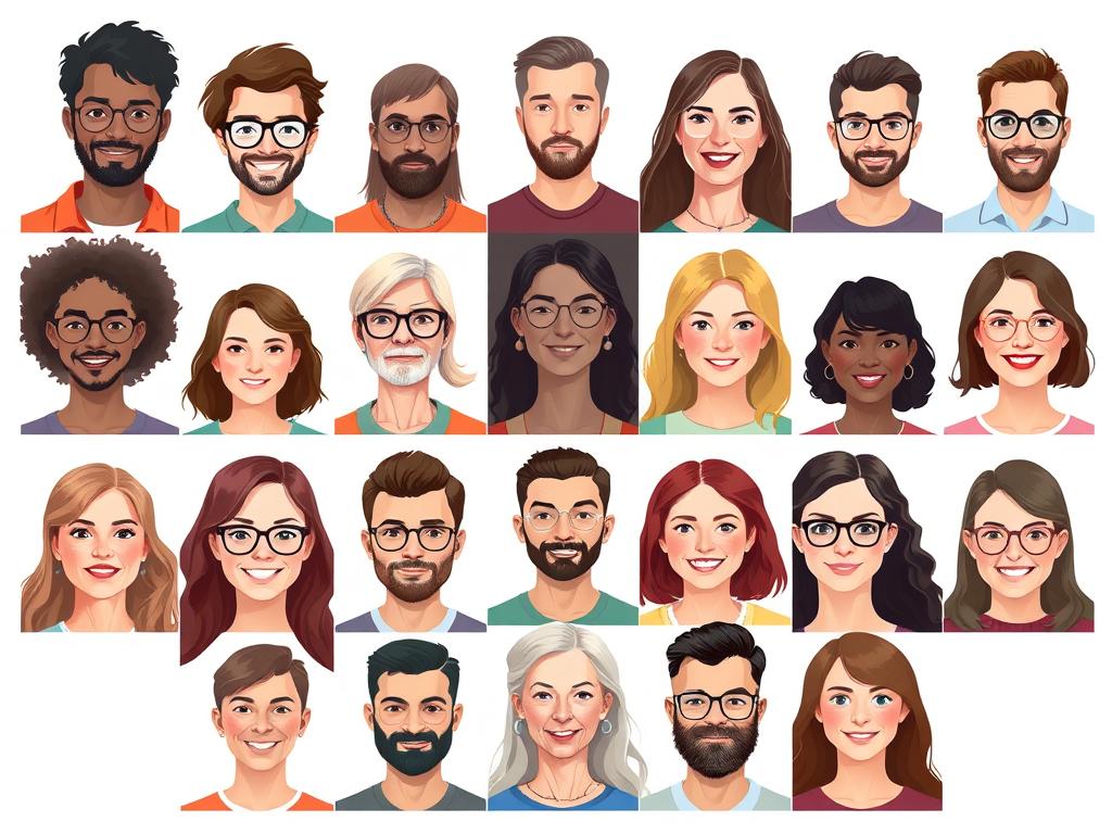 A diverse set of user profile illustrations, presented in a clean and professional layout. A group of individuals with distinct personas, backgrounds, and characteristics, captured in high-resolution, studio-quality portraits with soft, warm lighting and a subtle, natural depth of field. The subjects' faces convey a range of emotions and expressions, representing the diverse perspectives and experiences of your target audience. The overall composition is balanced and visually appealing, creating a sense of unity and cohesion among the user profiles. A diverse set of user profile illustrations, presented in a clean and professional layout. A group of individuals with distinct personas, backgrounds, and characteristics, captured in high-resolution, studio-quality portraits with soft, warm lighting and a subtle, natural depth of field. The subjects' faces convey a range of emotions and expressions, representing the diverse perspectives and experiences of your target audience. The overall composition is balanced and visually appealing, creating a sense of unity and cohesion among the user profiles.