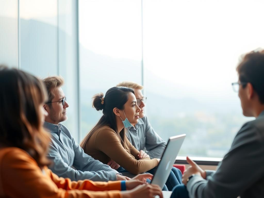 A tranquil online community gathering, moderation practices in action. In the foreground, a diverse group of online users engage in thoughtful discussions, their expressions reflecting the care and consideration they bring to the process. The middle ground features a moderator carefully monitoring the dialogue, guiding the conversation with a gentle, yet authoritative presence. The background depicts a serene digital landscape, symbolizing the harmonious atmosphere fostered by effective moderation. Soft lighting illuminates the scene, creating a sense of warmth and inclusivity. The overall composition conveys the importance of proactive, empathetic moderation in cultivating healthy, thriving online communities. A tranquil online community gathering, moderation practices in action. In the foreground, a diverse group of online users engage in thoughtful discussions, their expressions reflecting the care and consideration they bring to the process. The middle ground features a moderator carefully monitoring the dialogue, guiding the conversation with a gentle, yet authoritative presence. The background depicts a serene digital landscape, symbolizing the harmonious atmosphere fostered by effective moderation. Soft lighting illuminates the scene, creating a sense of warmth and inclusivity. The overall composition conveys the importance of proactive, empathetic moderation in cultivating healthy, thriving online communities.