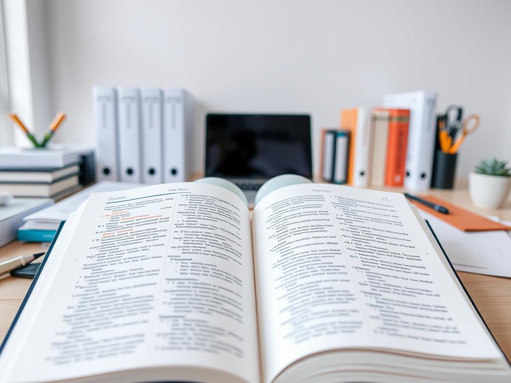 A professional, high-quality translation service, represented by a clean, modern design. In the foreground, an open translation book showcases precise, legible text in multiple languages. The middle ground features an array of translation tools and resources, such as dictionaries, style guides, and glossaries, all neatly organized. The background showcases a sleek, minimalist workspace, with a laptop, desk, and office supplies, conveying a sense of efficiency and attention to detail. The overall mood is one of confidence, reliability, and a commitment to excellence in technical translation.